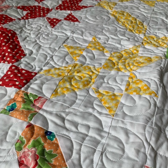 Handmade Rainbow Quilt - Picture 3 of 6